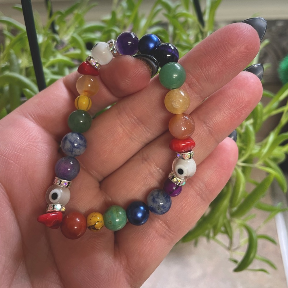 Handmade Chakra Healing Stone Bracelet